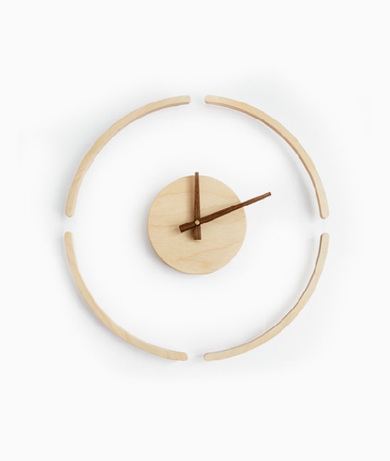 Simple Wood Clock 심플 우드 벽시계