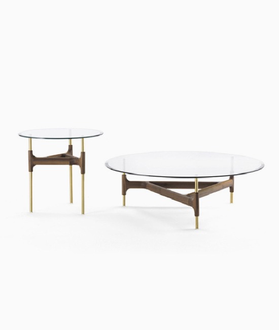 Glass Coffee Table(Wood) 글라스 우드 커피 테이블